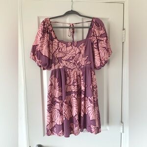 Kahulale’a Pink and Purple Dress NWT Babydoll Mini Valentines Dress